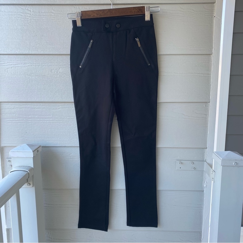 HABITUAL Black Stretch Skinny Carson Ponte Pants SIZE 7-8 - Picture 2 of 11
